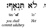 Seventh Commandment in Hebrew